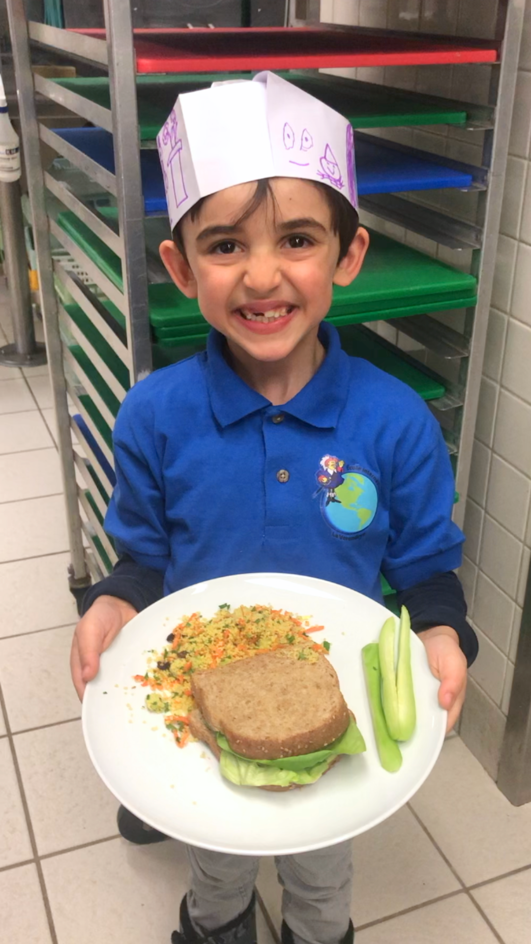 Young Chef's Proud Creation